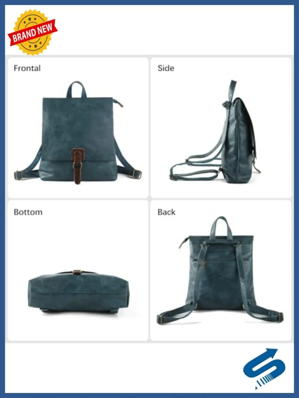 Convertible Backpack Satchel Handbag Leather Laptop Tote